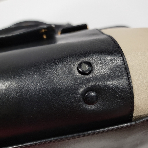 Chloe Alison Large Leather Bag, Cream/Black - Picture 11 of 16